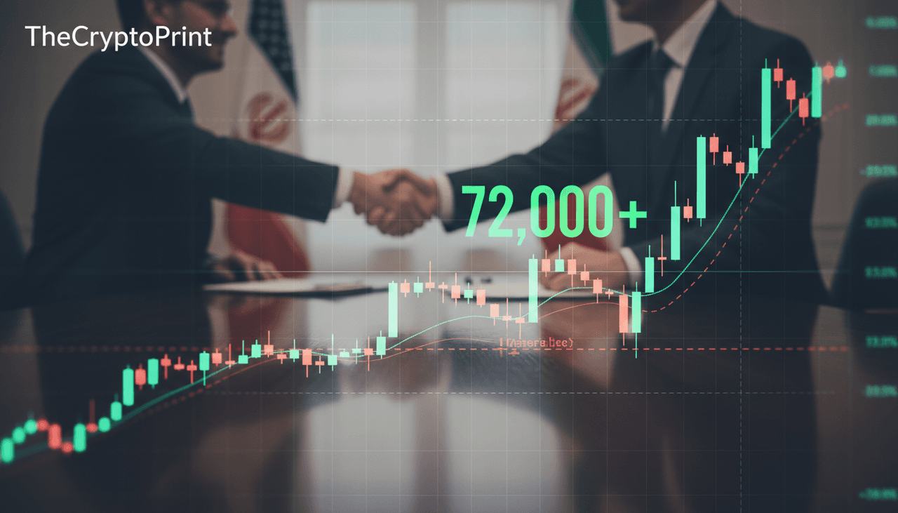 Bitcoin Surges Past $72K Amid Geopolitical 'Truce,' But Derivatives Signal Caution