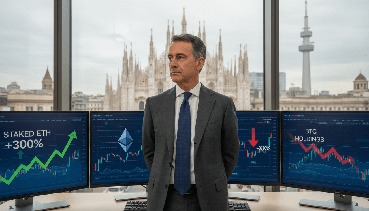 Italy's Intesa Sanpaolo Pivots: Triples Staked Ether ETF Holdings, Trims Bitcoin ETF Exposure