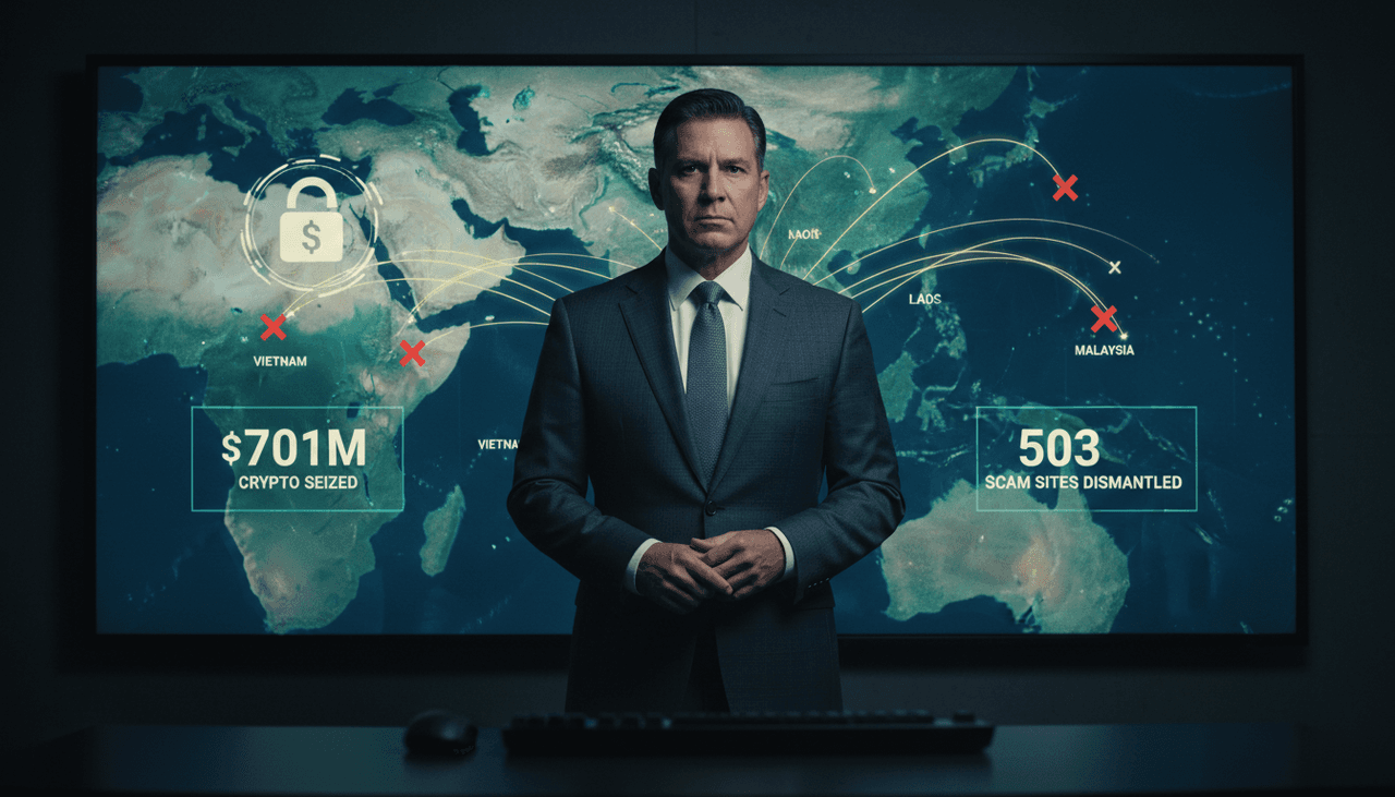US DOJ Seizes $701M in Crypto, Dismantles Southeast Asia Scam Infrastructure